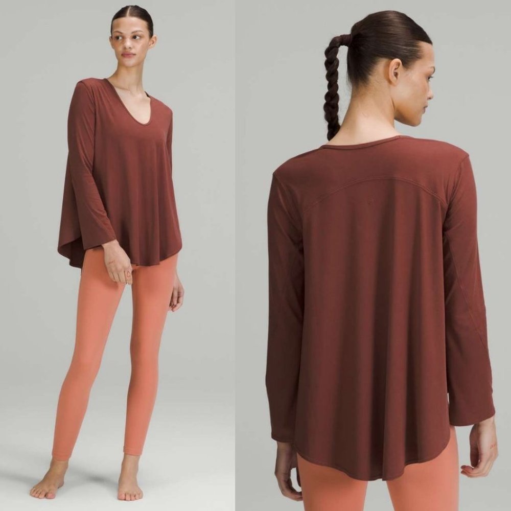 Lululemon Smoky Red Nulu Relaxed-Fit Yoga Tunic